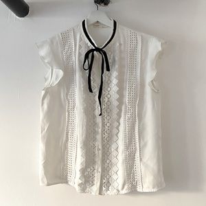 Maje - Top with black velvet tie